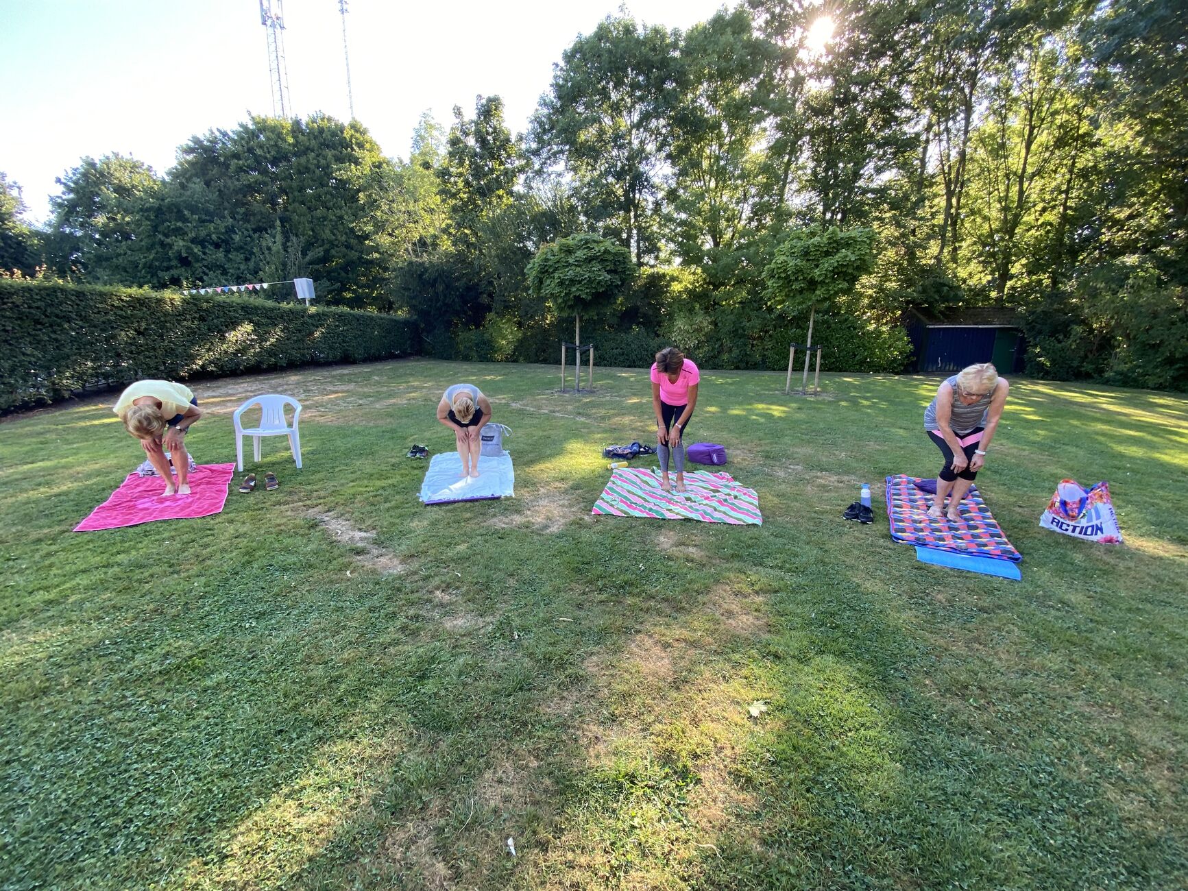 Outdoor class on the grass